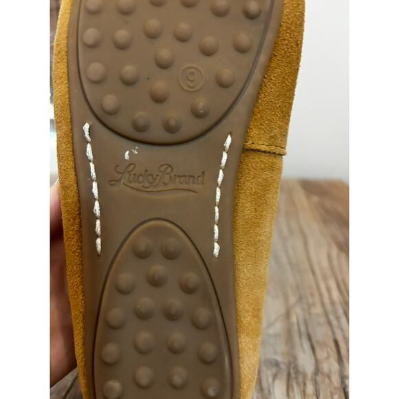 Lucky Brand Suede Moccasin Loafer Fur LIned Slippers Size 9 - Picture 4 of 5
